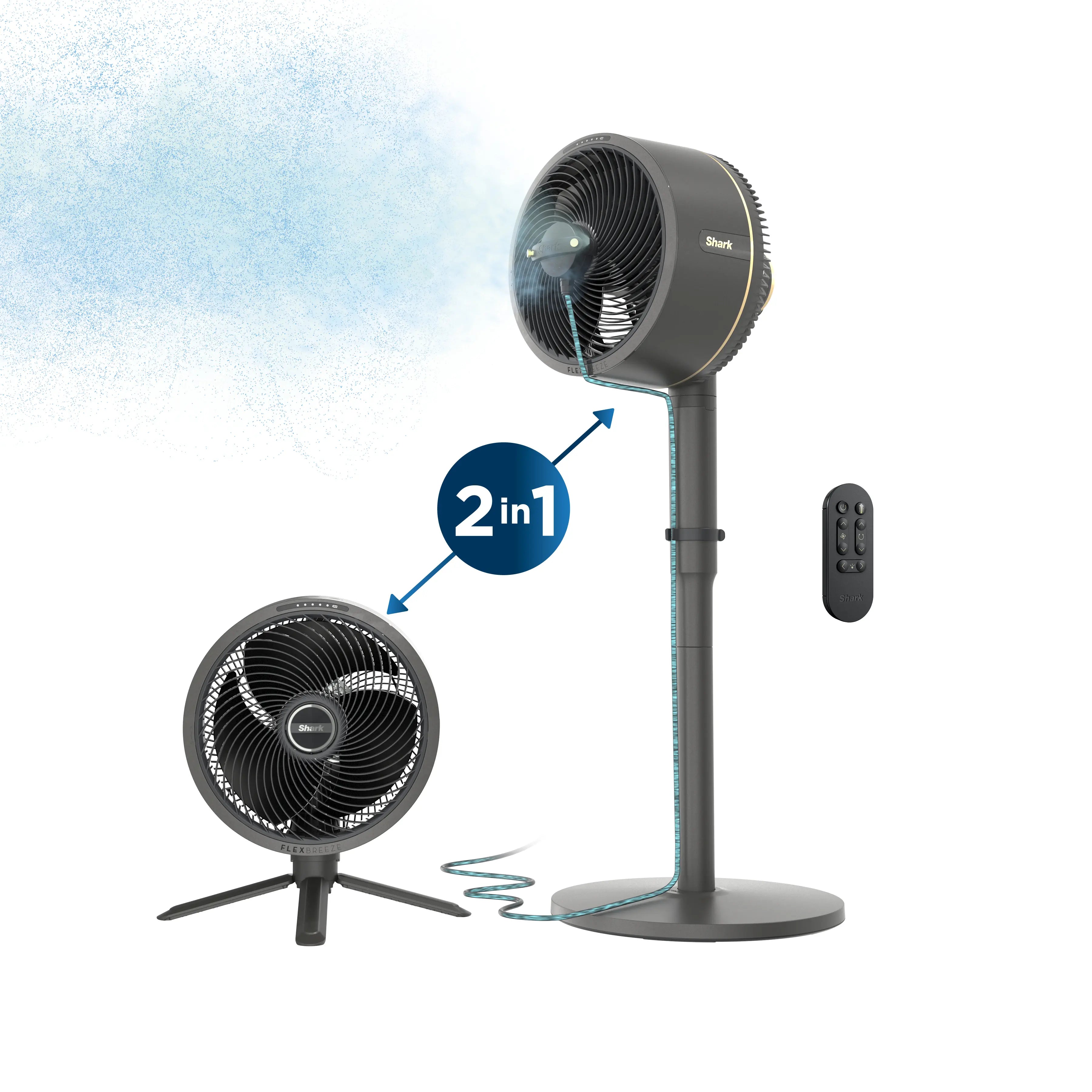 Portable Cooling Fan System – Dark Grey